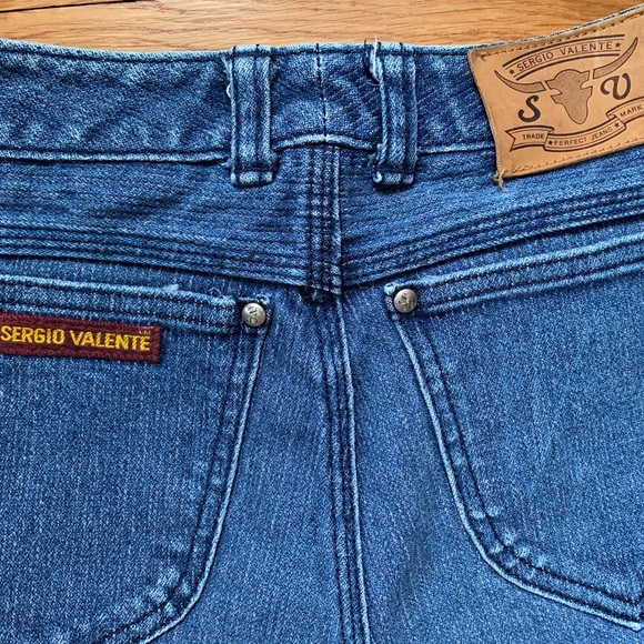 Vintage 80s pinstripe stretchy skinny jeans XS - Picture 7 of 7